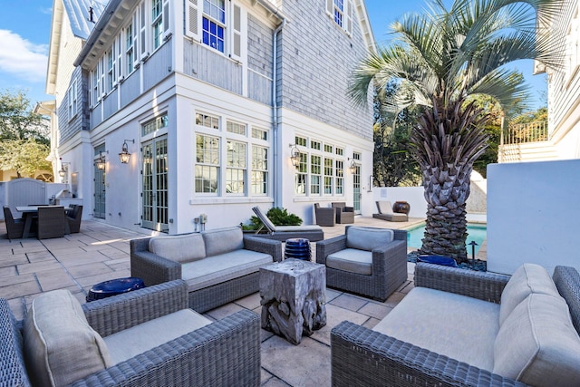 view of patio / terrace featuring an outdoor living space