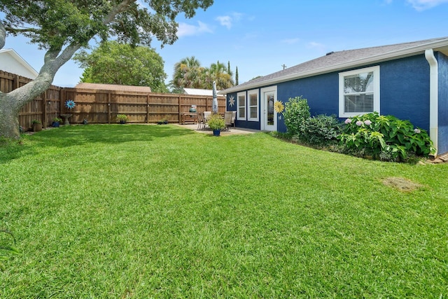 view of yard featuring a patio area