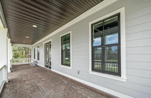 view of patio with covered porch