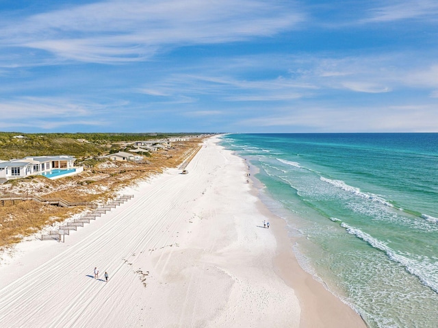 156 Beacon Point Dr, Santa Rosa Beach, FL 32459 - drone / aerial view of waterfront with a beach