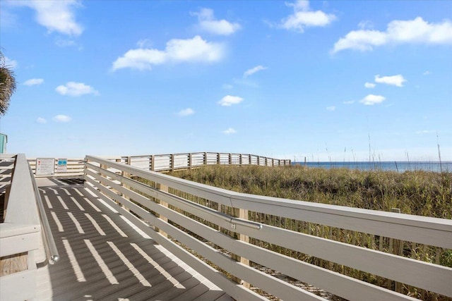 view of property's community featuring a water view