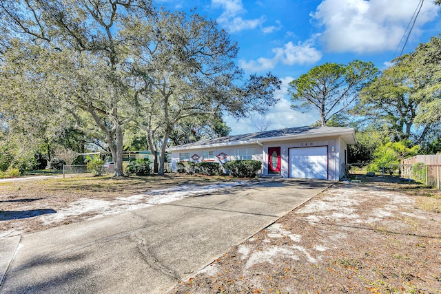 ranch-style house with a garage