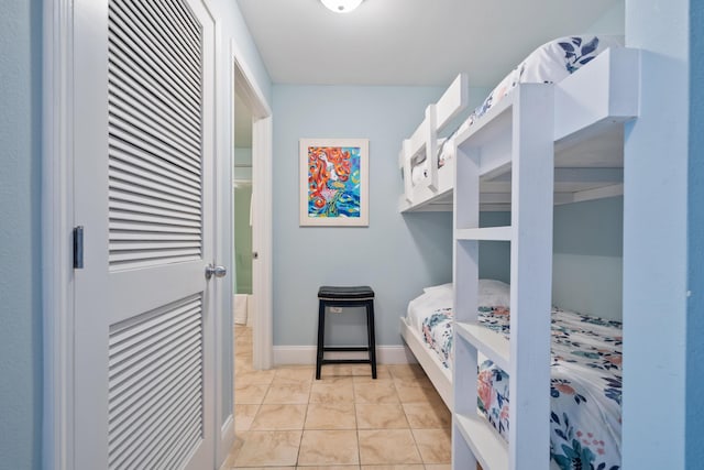 view of tiled bedroom