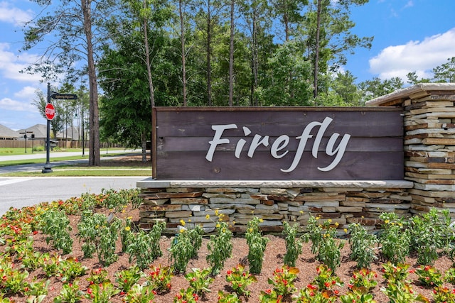 view of community sign