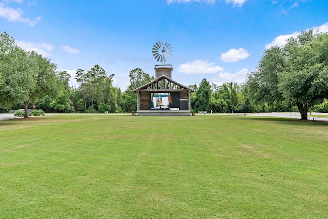 view of community with a yard