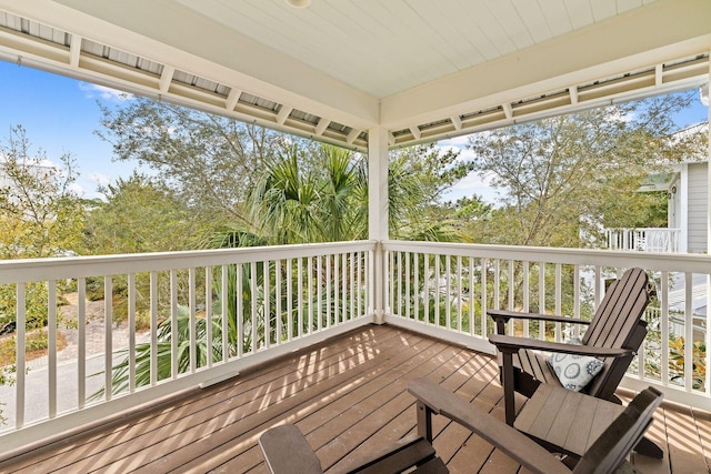 view of wooden deck