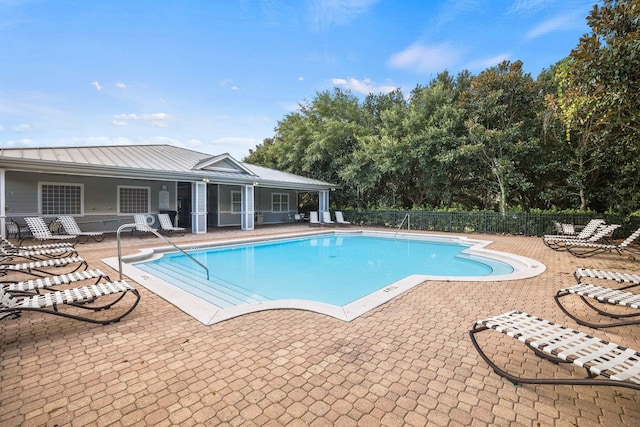 view of pool with a patio