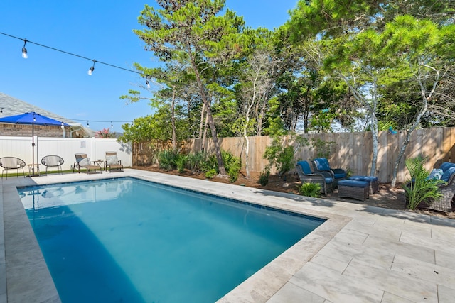 view of pool featuring a patio area