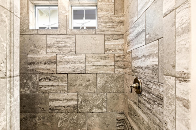 room details with tiled shower