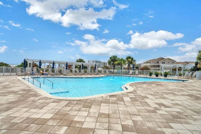 view of pool with a patio area