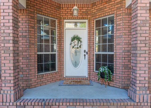 view of doorway to property