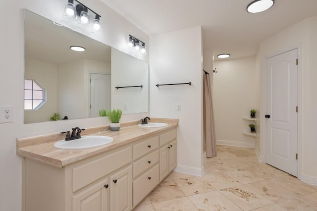 bathroom featuring vanity