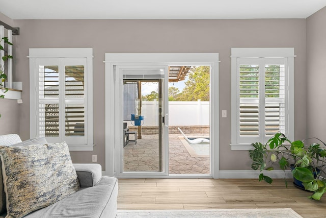 doorway with plenty of natural light