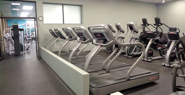 view of workout area