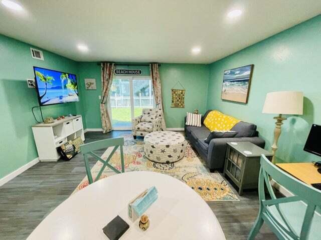 living room featuring hardwood / wood-style flooring