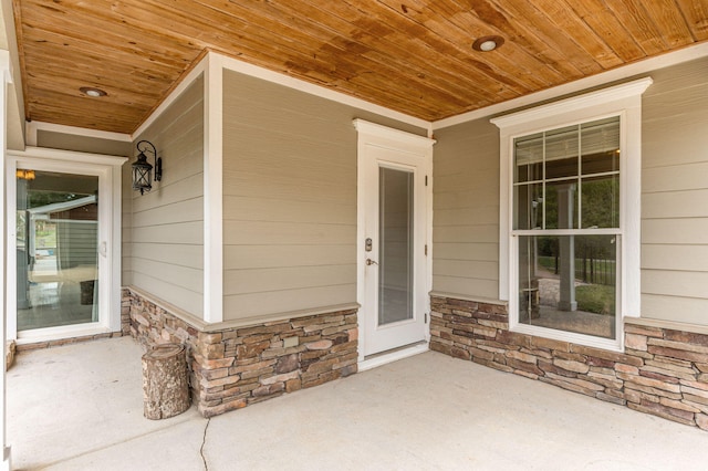 view of doorway to property