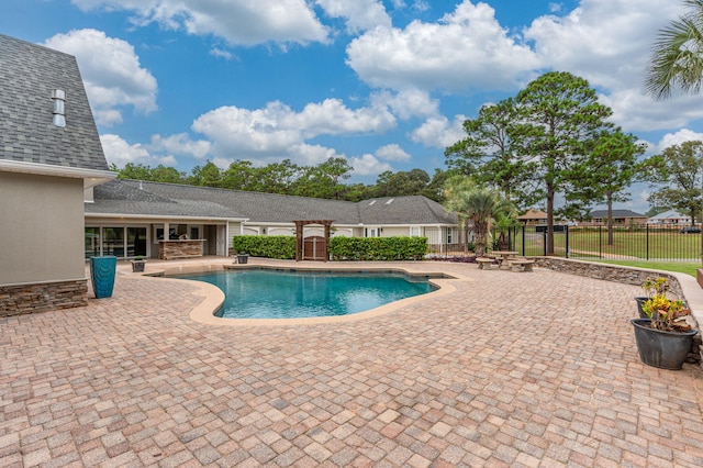 view of pool with a patio area