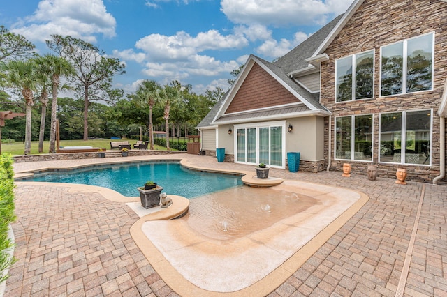 view of pool with a patio