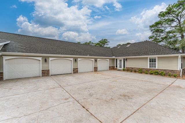 view of property exterior with a garage