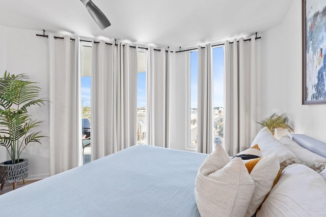 bedroom featuring multiple windows