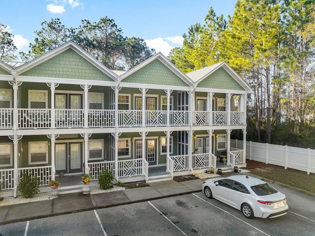 view of front of property with a porch