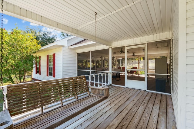 view of wooden deck