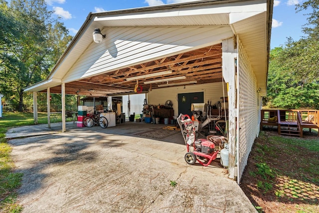 view of parking / parking lot