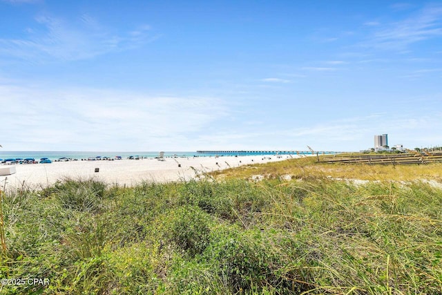 property view of water with a view of the beach