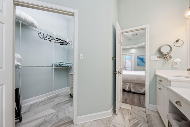 bathroom with vanity