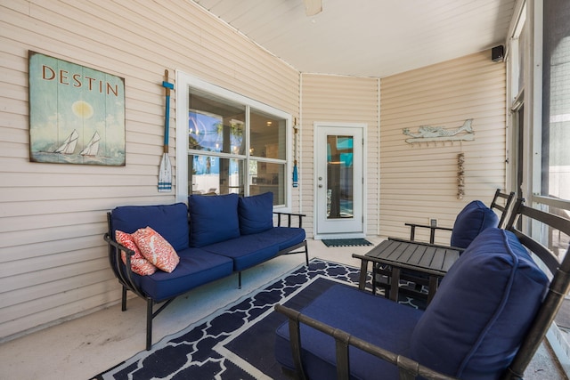 view of patio / terrace with an outdoor hangout area