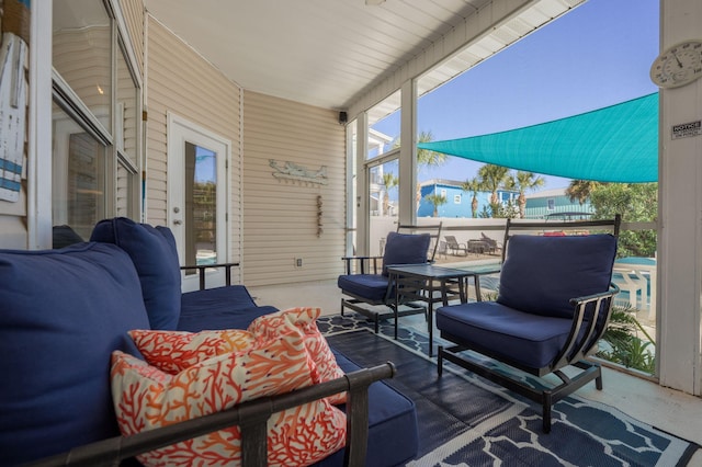 view of patio / terrace featuring outdoor lounge area