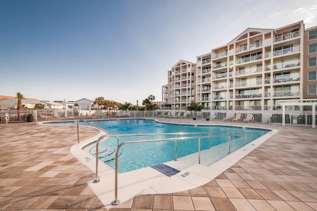 view of pool with a patio area