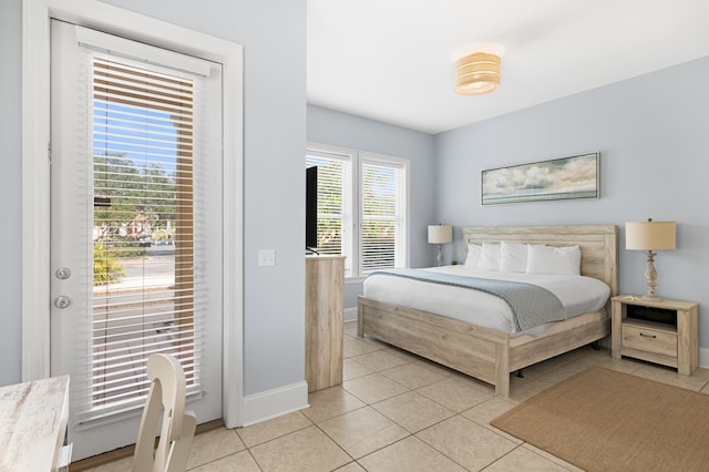 view of tiled bedroom