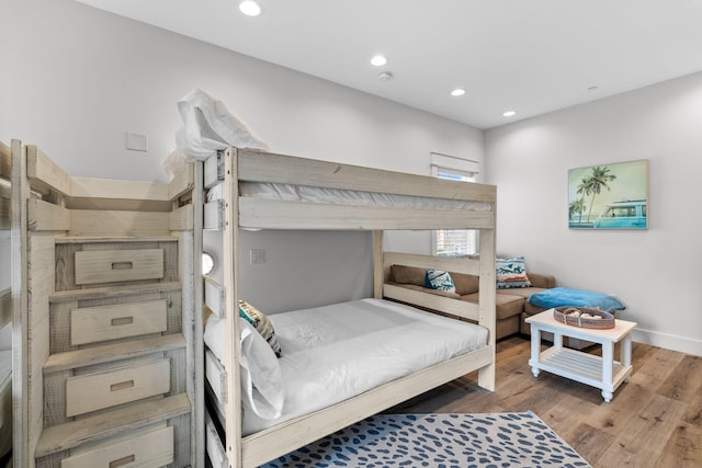 bedroom featuring hardwood / wood-style flooring