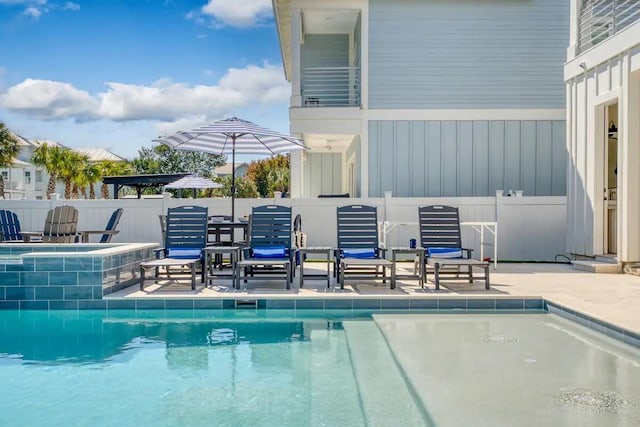 view of pool with a patio