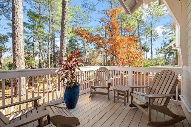 view of wooden terrace