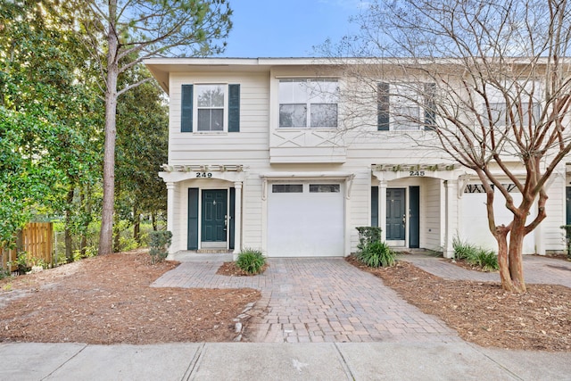 view of front of house featuring a garage