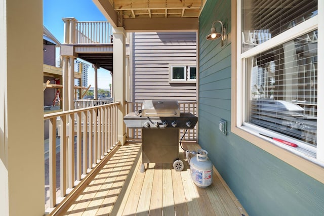 balcony featuring grilling area