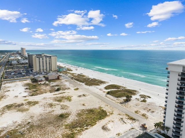 property view of water with a view of the beach