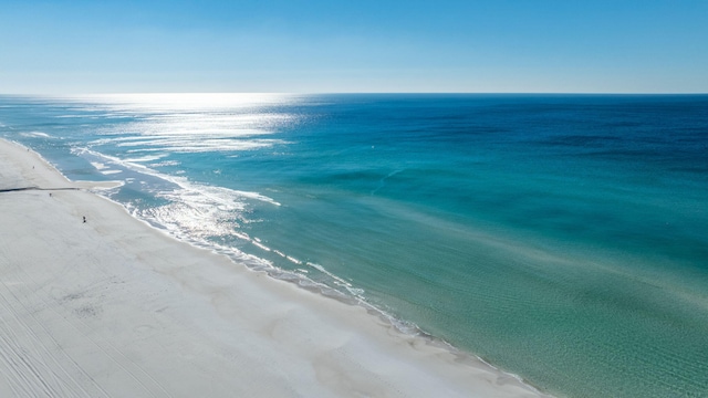 water view with a view of the beach