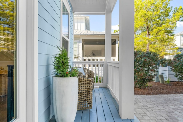 balcony with covered porch