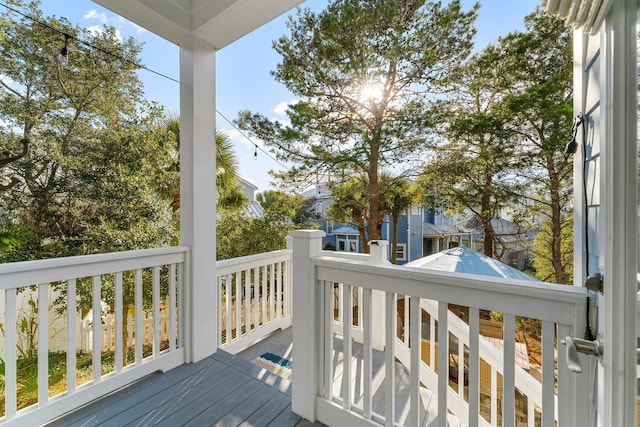 view of wooden deck