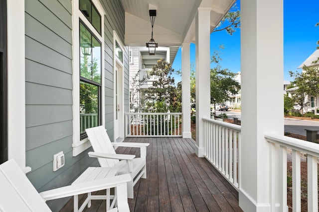 exterior space with a porch