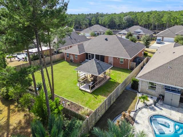 birds eye view of property