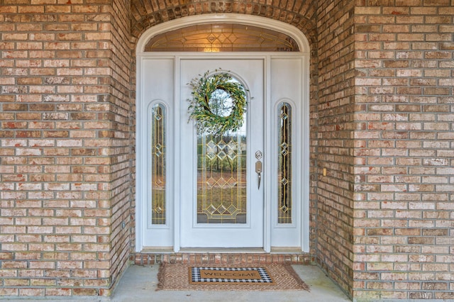 view of doorway to property