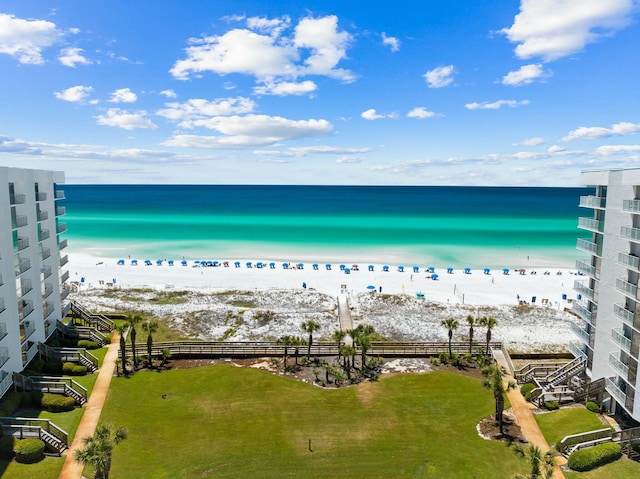 water view with a beach view