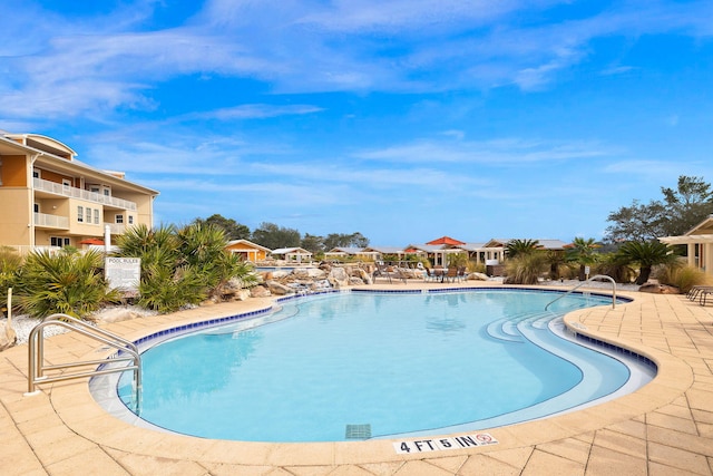 view of pool with a patio area