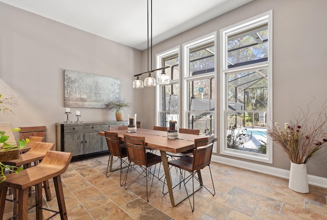 view of dining room