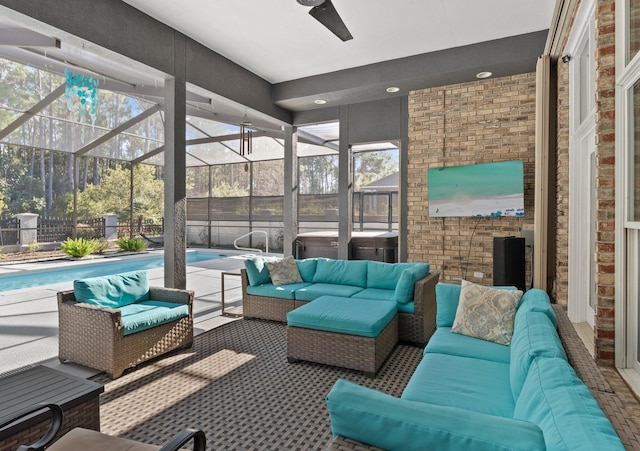 view of sunroom / solarium