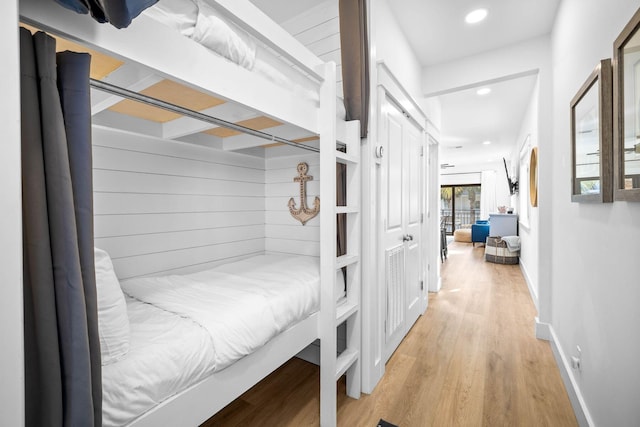 mudroom with light wood-type flooring